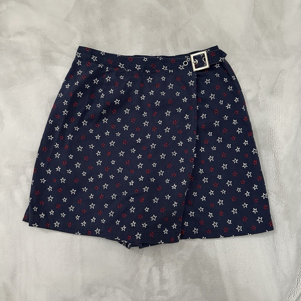 Women's Navy Liz Claiborne Sport Red And White Star Skort In 8‎ Petite